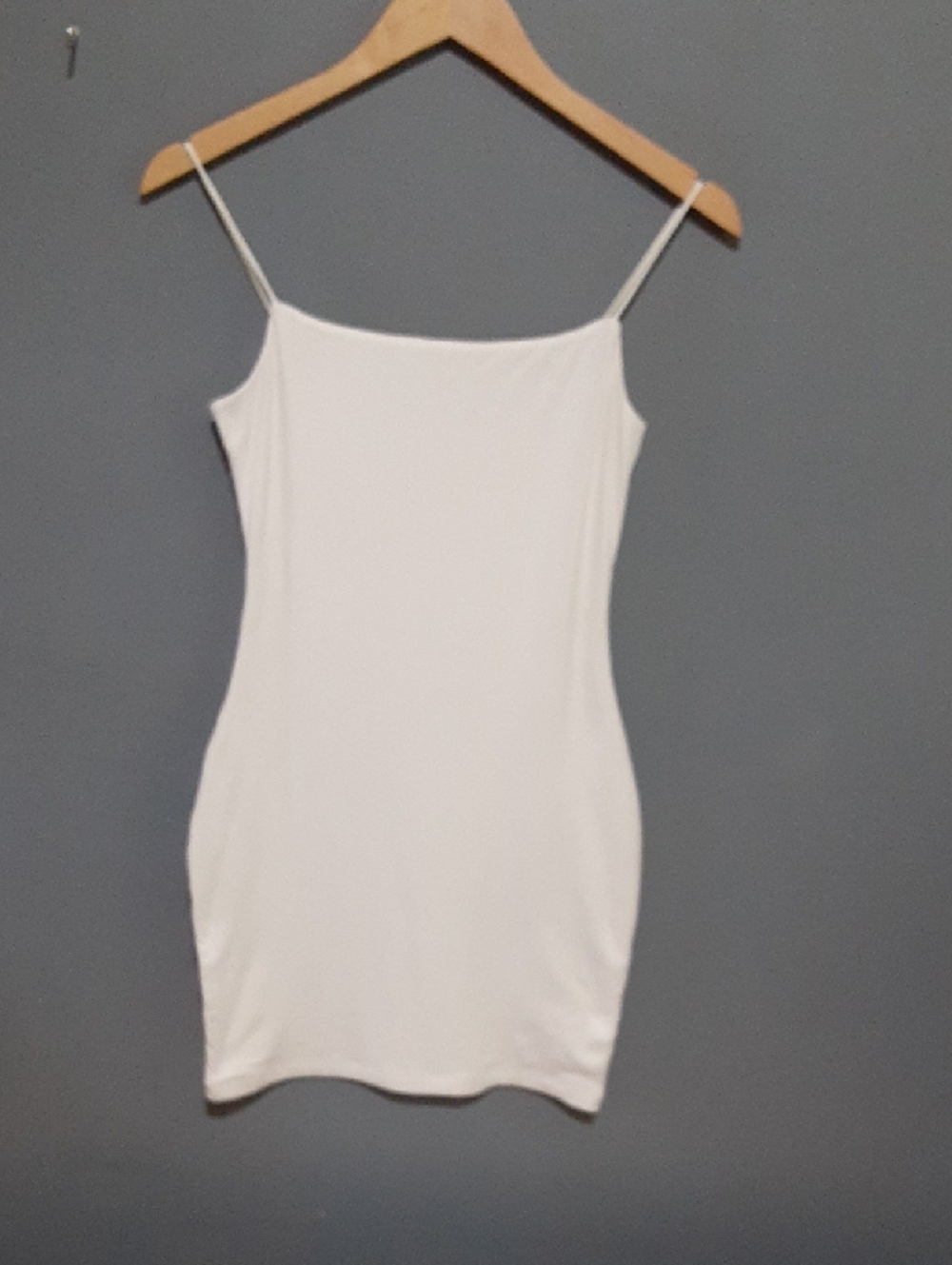 Women’s White Spaghetti Strap Slip Dress